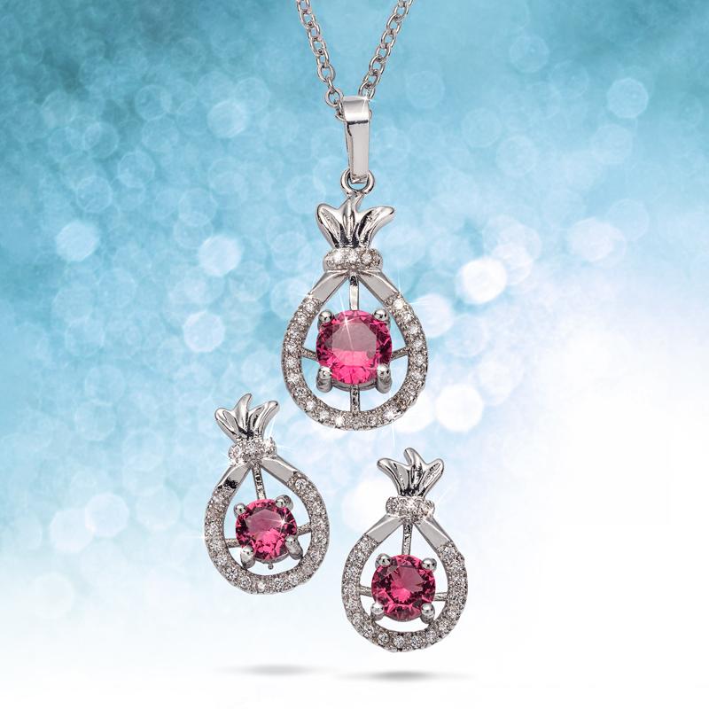 Triple Crown Necklace & Earrings